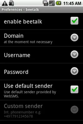 WebSMS android App screenshot 0